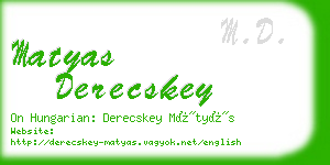 matyas derecskey business card